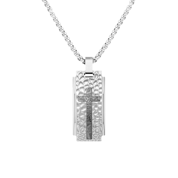 Marcel Dog Tag Argent Meteorite