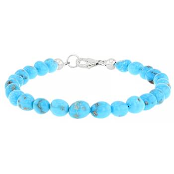 Turquoise Nugget Sterling Silver Bracelet