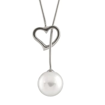 7.5-8mm White Cultured Freshwater Pearl Sterling Silver Necklace
