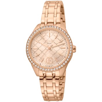 Ferre Milano Women's Classic Rose Dial Rose Stainless Steel Watch