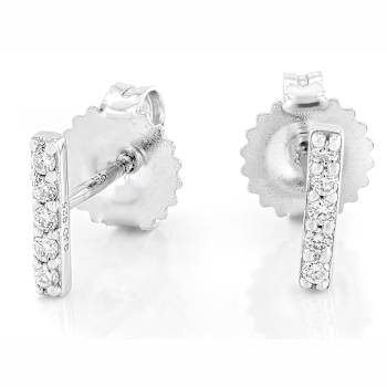 Lab-Grown Diamond Stud Earrings In Sterling Silver