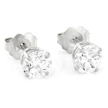 Lab-Grown Diamond Stud Earrings In 14K White Gold 1.50ctw