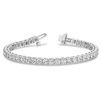 14K White Gold Lab Grown Diamond VS/SI GH, Tennis Bracelet