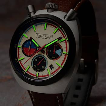 Cadola Testa Di Toro Cream Dial Black Bezel Brown Stainless Steel Band
Chronograph Watch