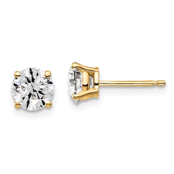 14K Yellow Gold Lab Grown Diamond 1 1/4ctw VS/SI GH 4 Prong Earrings