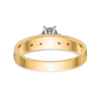 14K Yellow Gold AA Quality Engagement Ring 0.09ctw