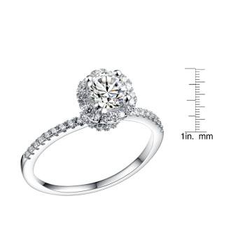 CZ Solitaire Ring In Sterling Silver