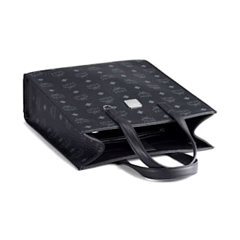 MCM Small Aren Tote in Visetos Black Handbag