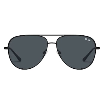 QUAY "HIGH KEY MICRO" Black Aviator Frame / Smoke Polarized
Lenses Sunglasses