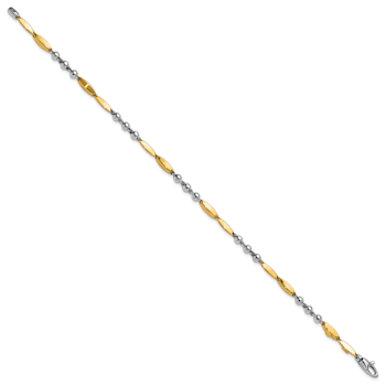 14K Two-tone Polished 7.75-inch Bracelet