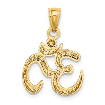 14k Yellow Gold Polished Om Symbol Pendant