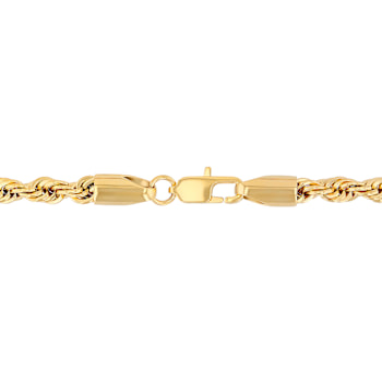 Robert Alton Men's Yellow Rope Chain Necklace 5mm In Ion-Plated
Stainless Steel 24 Inch