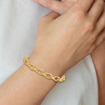 14K Yellow Gold Polished Fancy Bracelet