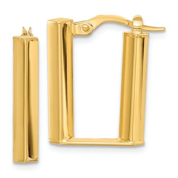 14k Yellow Gold 13/16" Polished U Shape Hoop Earrings