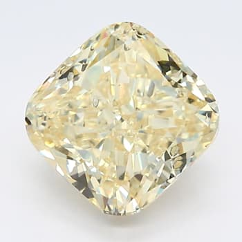 3.02ct Intense Yellow Cushion Lab-Grown Diamond SI2 Clarity IGI Certified