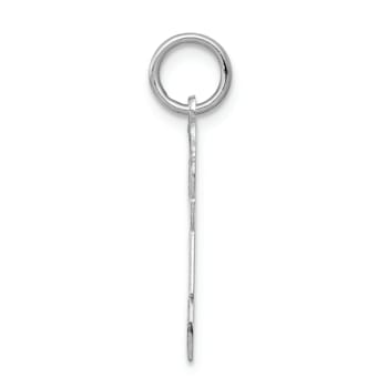 Rhodium Over 14k White Gold Satin Girl Joy Charm