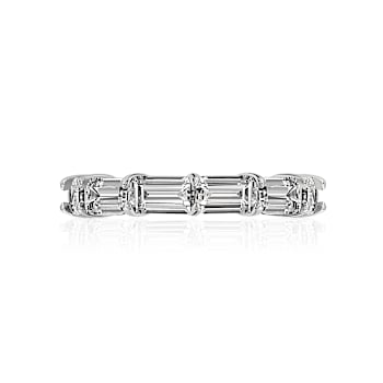 White Cubic Zirconia Platinum Over Sterling Silver Ring 3.50ctw