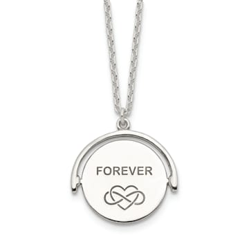 Sterling Silver I Love You Forever Necklace