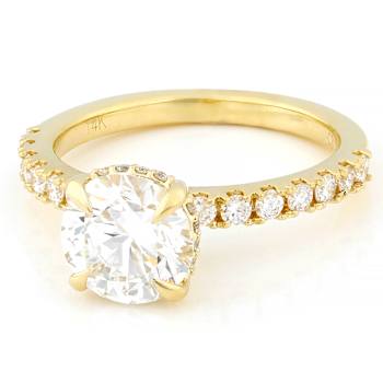 Lab-Grown Diamond Solitaire Ring In 14K Yellow Gold 2.50ctw