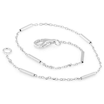Dainty Bar Station Bracelet In Sterling Silver