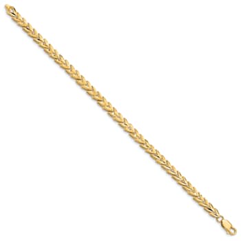 14k Yellow Gold Diamond-Cut Fancy Link Bracelet