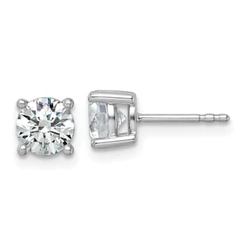 14K White Gold Lab Grown Diamond 1 3/8ctw VS/SI GH 4 Prong Earrings