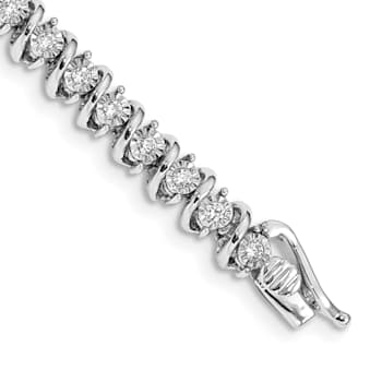 14K White Gold Lab Grown Diamond VS/SI GH, Bracelet