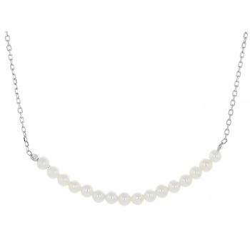 Delicate Freshwater Pearl Necklace In Sterling Silver