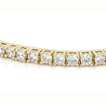 CZ Flex Bangle In 18K Gold Over Brass 9.23ctw