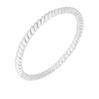 White Cultured Freshwater Pearl Rhodium Over Silver Ring