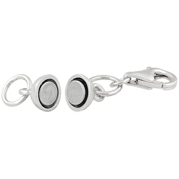 Magnetic Clasp Converter in Rhodium Over Sterling Silver