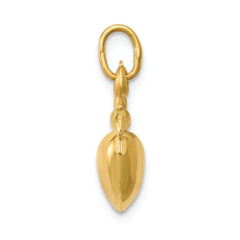 14k Yellow Gold 3D Apple pendant