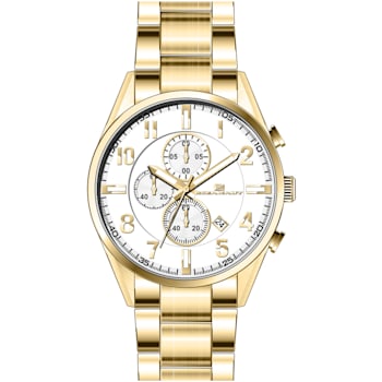 Oceanaut Men's Escapade White Dial, Yellow Stainless Steel Watch
