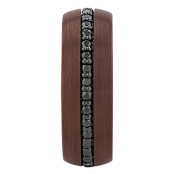 Robert Alton Men's Black Sapphire 8mm Band Ring In Tungsten