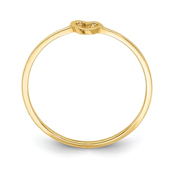 14K Yellow Gold Polished Heart Ring