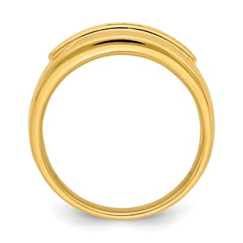 14K Yellow Gold Lab Grown Diamond Men's Band