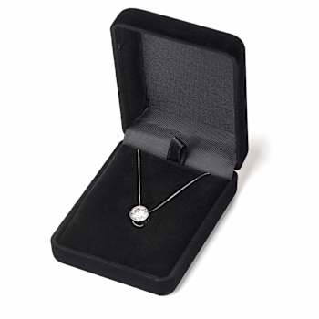 White Cubic Zirconia 14k White Gold Pendant With Chain 1.50ctw