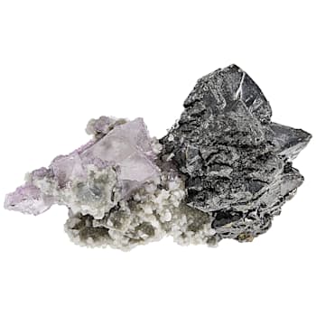 Fluorite on Sphalerite 99.00g 2.78x1.33 Inch Specimen