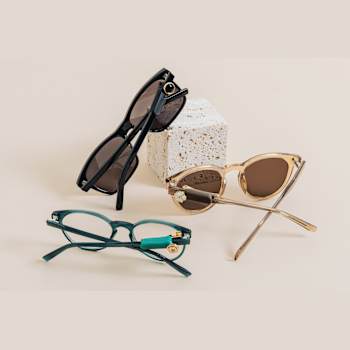 Altachè 14K Yellow Gold Over Stainless Steel Onyx Circle Eyewear Charm