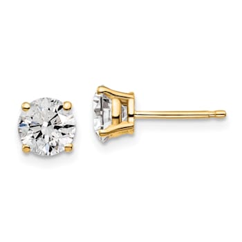 14K Yellow Gold Lab Grown Diamond 1 3/8ctw VS/SI GH 4 Prong Earrings