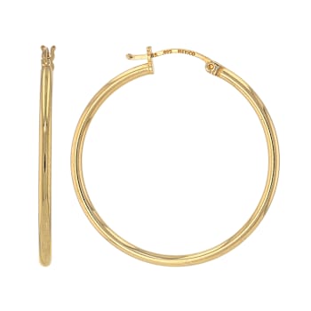 Statement Polished Hoop Earrings In 18K Gold Over Sterling Silver