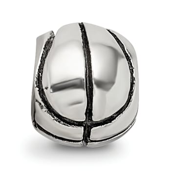 Sterling Silver Basketball Bead