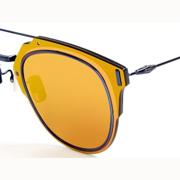 Christian Dior Homme Composite 1.F Men's Blue Frame/ Orange Lens Sunglasses