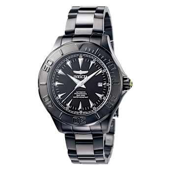 Invicta Signature 47mm Black Dial Stainless Steel Band Automatic Watch