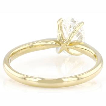 Lab-Grown Diamond Oval Solitaire Ring In 14K Gold 1.10ct