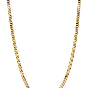 14k Yellow Gold 5mm Solid Miami Cuban 22 Inch Chain