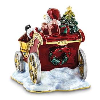 CRUISIN' SANTA in Sleigh Trinket Box