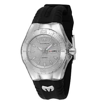 Technomarine Cruise 36.5mm White Dial Black Silicone Strap Quartz Watch