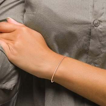 10k Rose Gold 1.5mm Polished Slip-on Bangle Bracelet