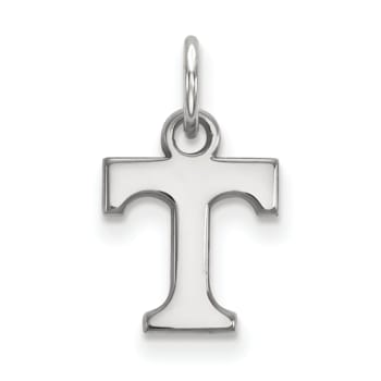 Rhodium Over Sterling Silver LogoArt University of Tennessee Extra Small Pendant